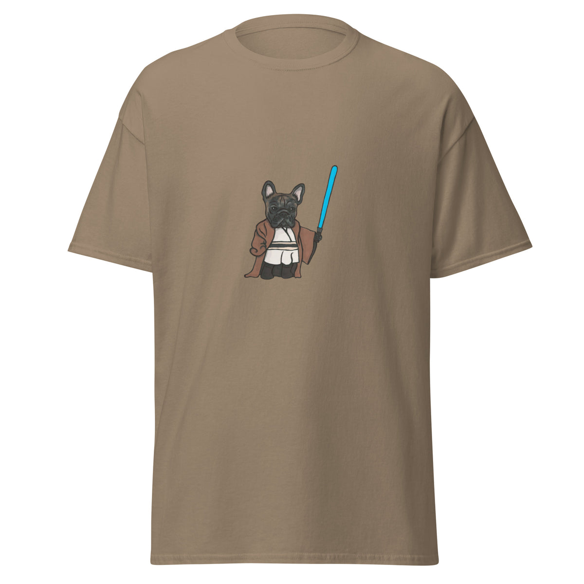 Unisex T-Shirt mit Französischer Bulldogge im galaktisch inspirierten Outfit