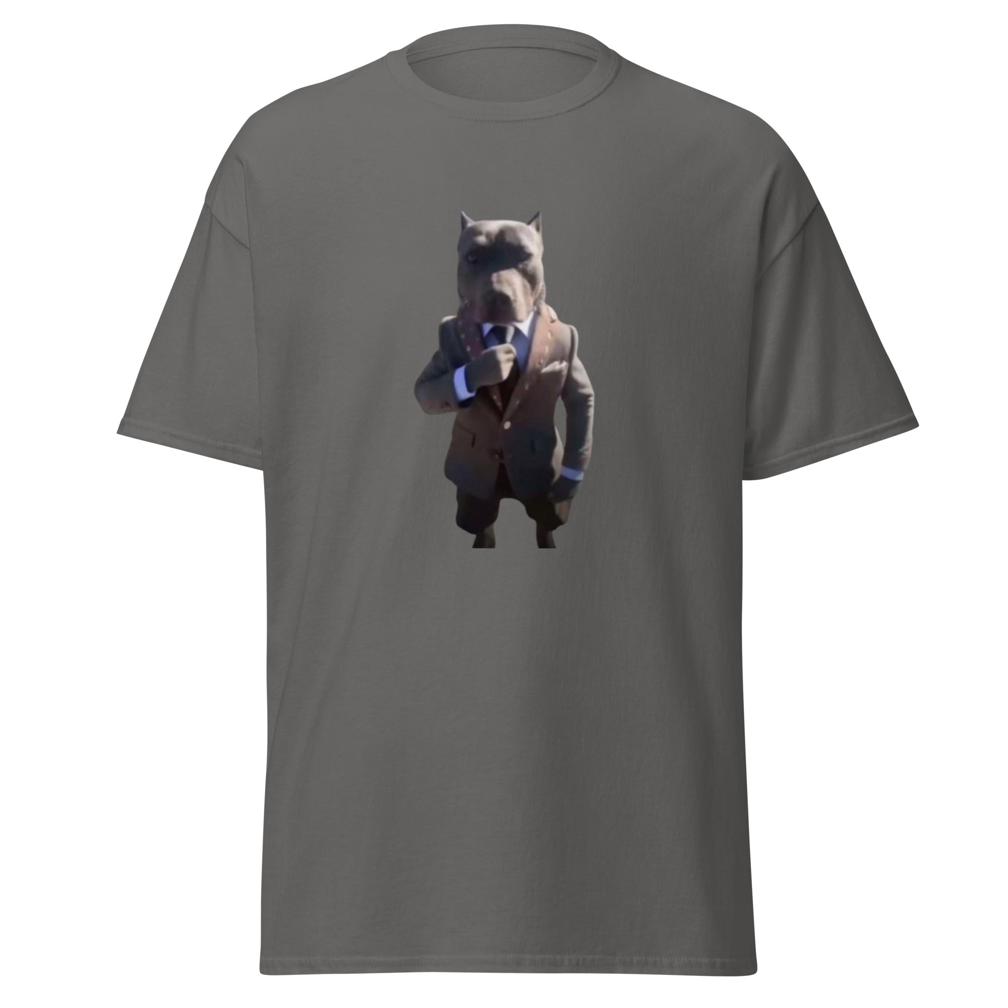 Lustiges Hunde T-Shirt mit Hund im Anzug