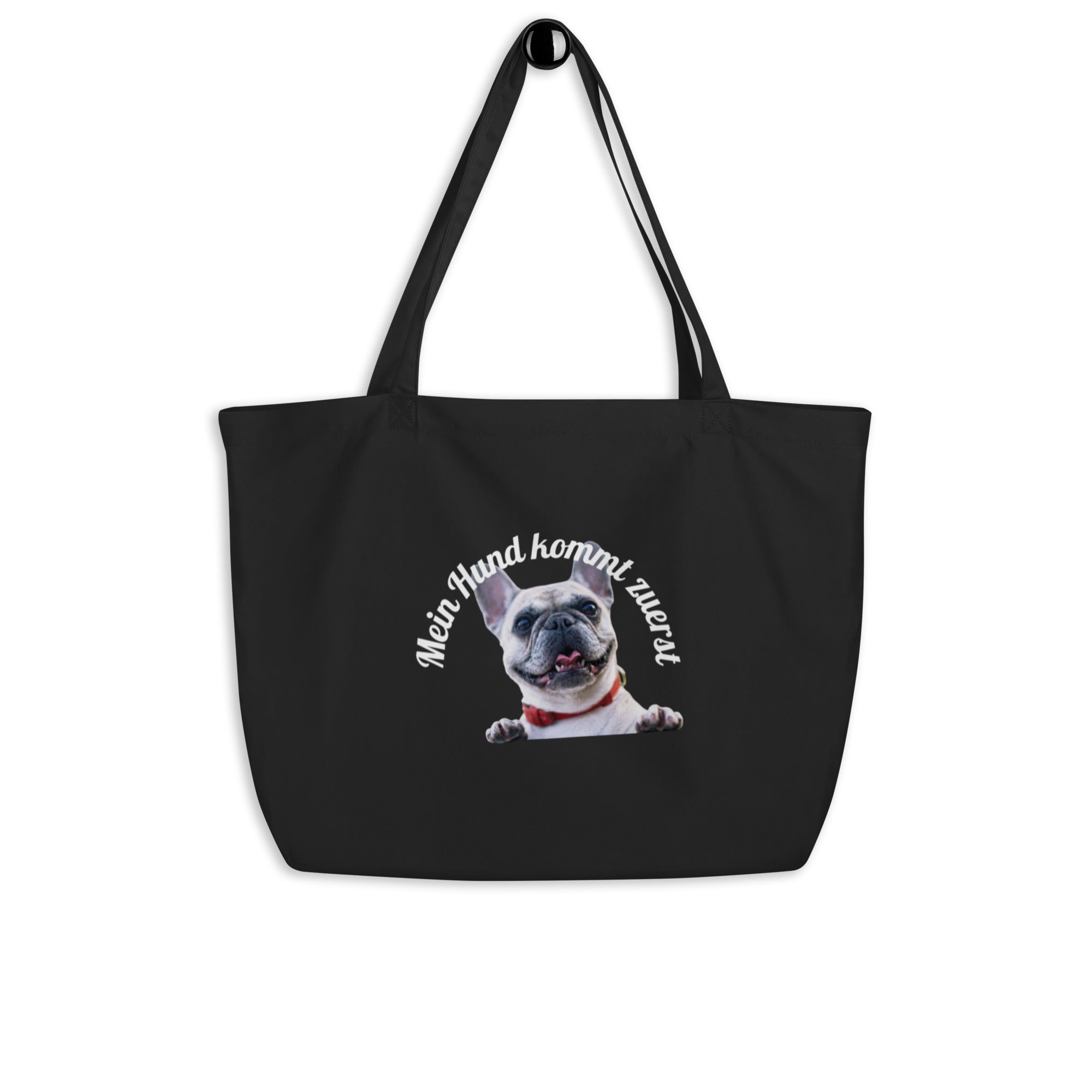 Geräumige Baumwolltasche mit Hundemotiv