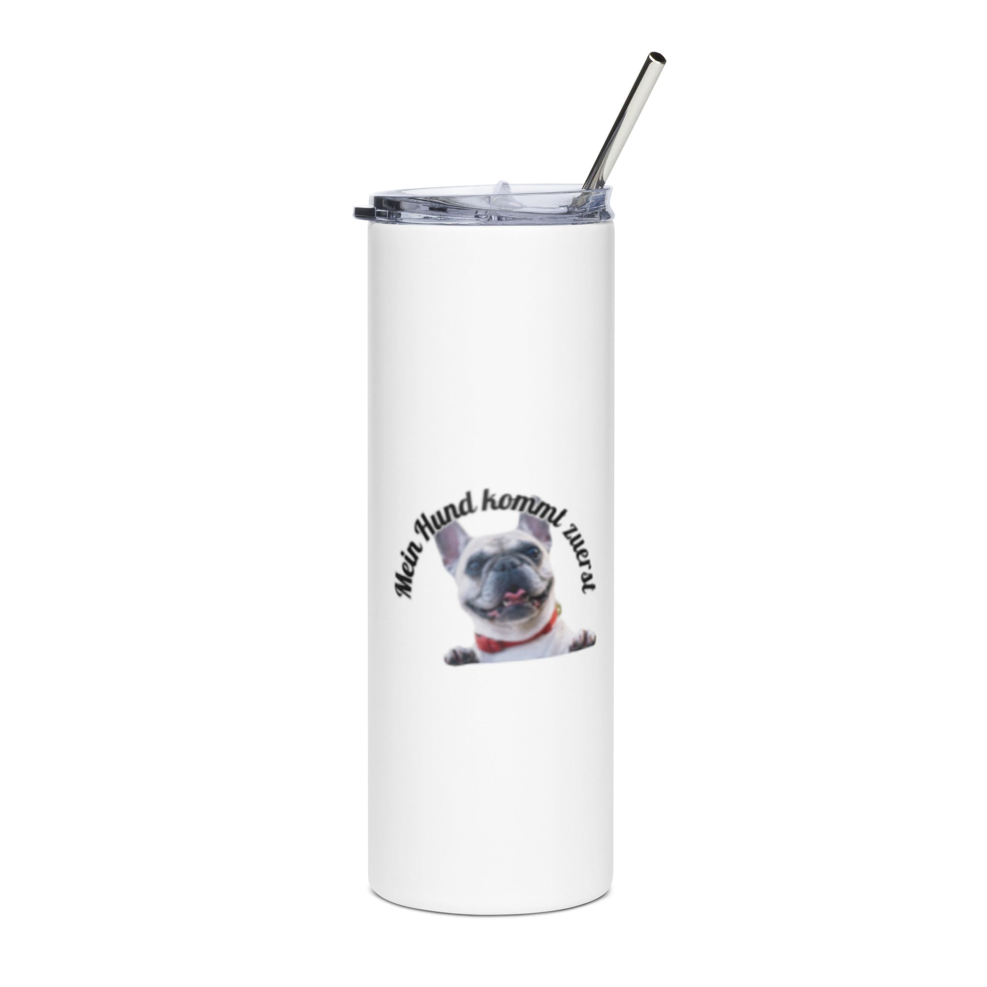 Edelstahl Tumbler mit Deckel und Strohhalm