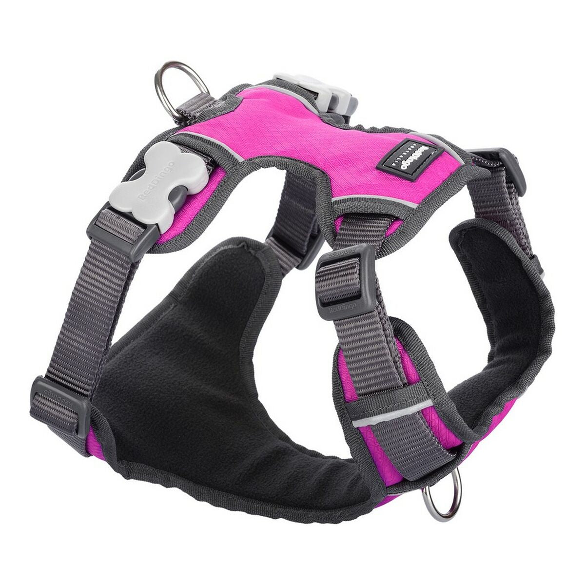 Red Dingo gepolstertes Hundegeschirr in Fuchsia
